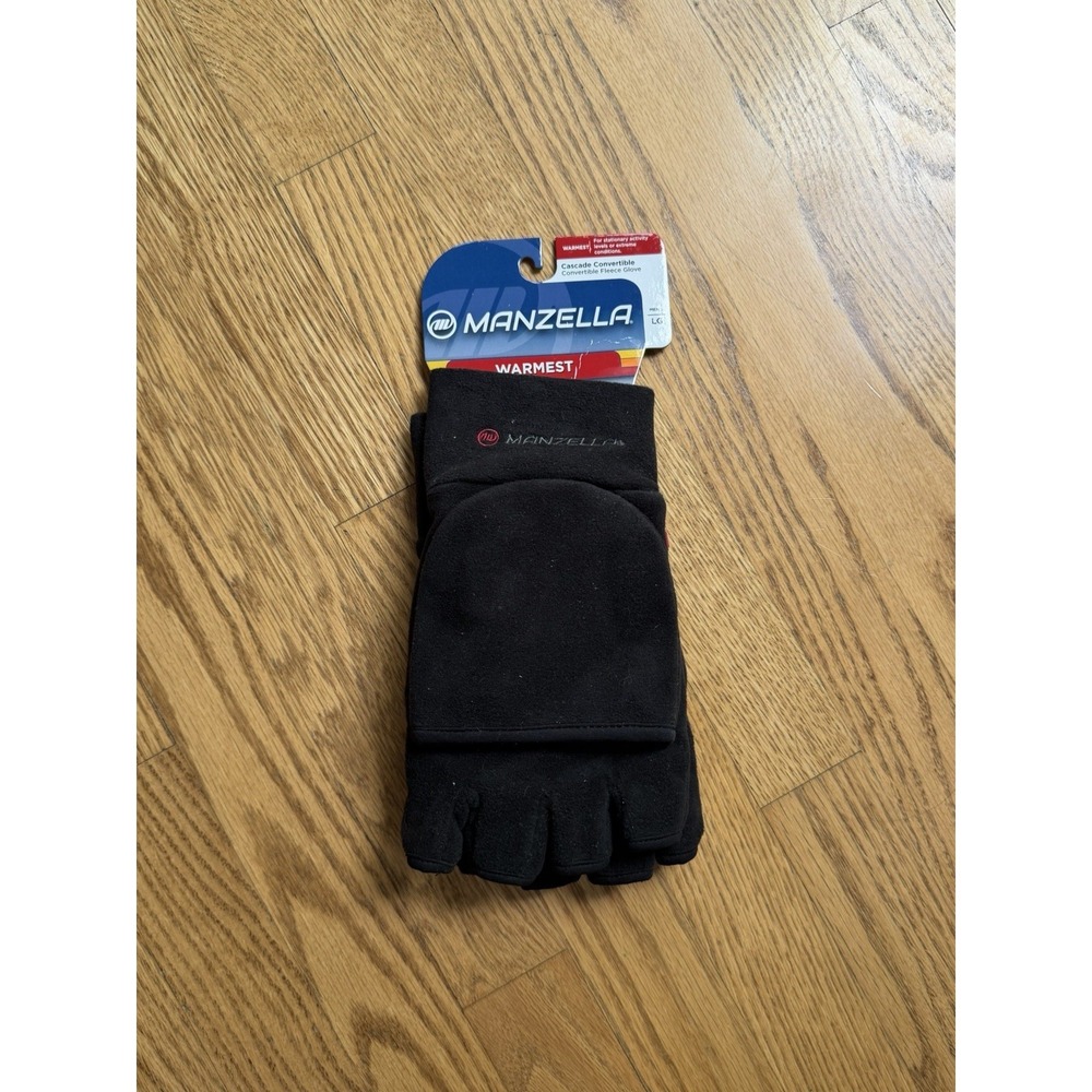 Manzella Cascade‎ Convertible Fleece Gloves Men's Large Black Thinsulate Warmest